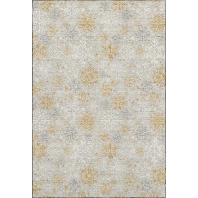 Premium Washable Super Soft Winter Snowflake Mayfield Rug