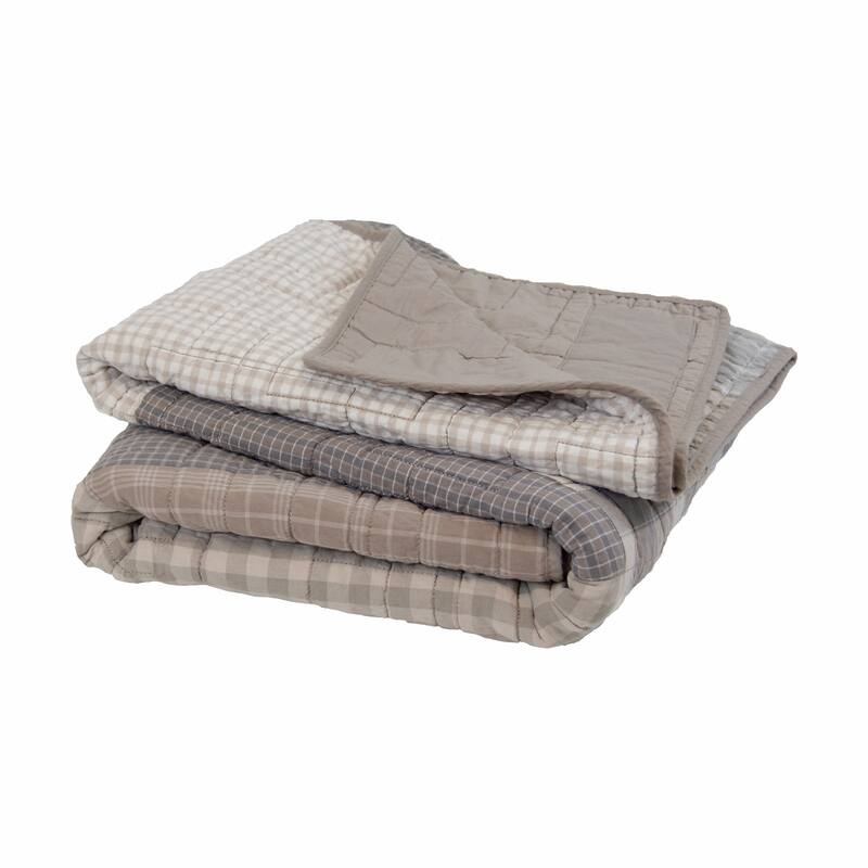 Donna Sharp Smoky Square Cotton Throw Blanket