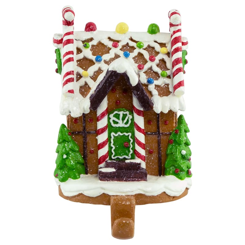 6" Gingerbread House Christmas Stocking Holder