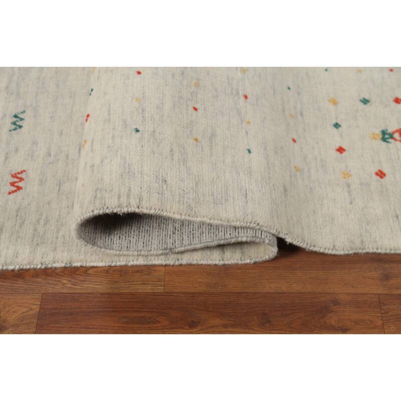 Tribal Gabbeh Area Rug Handmade Wool Carpet - 8'5"x 11'7"