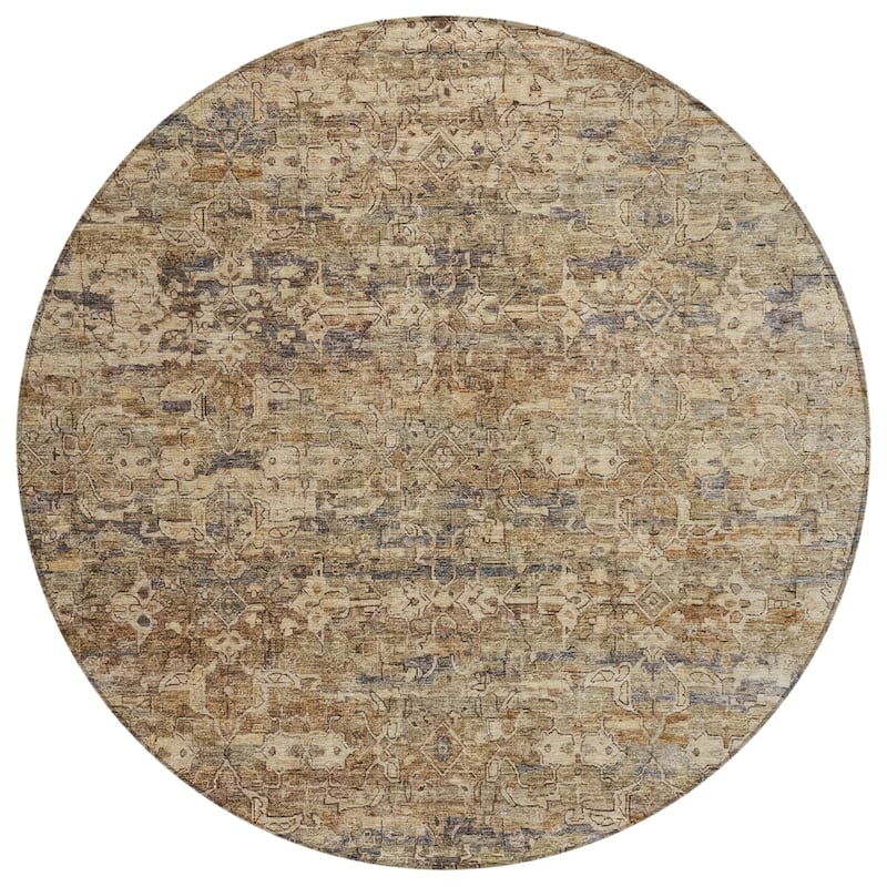 Machine Washable Indoor/ Outdoor Traditional Harmony Chantille Rug