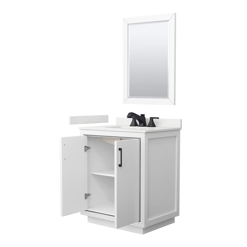 Icon 30-inch Single Vanity, Quartz Top, 24-inch Mirror