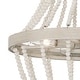 preview thumbnail 21 of 29, Cauhu 4-light Farmhouse Coastal Beaded Empire Chandelier for Dining Room - 16'' W x 16'' D x 27'' H