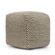 preview thumbnail 17 of 46, Stekar Boho Handcrafted Tufted Fabric Cube Pouf by Christopher Knight Home