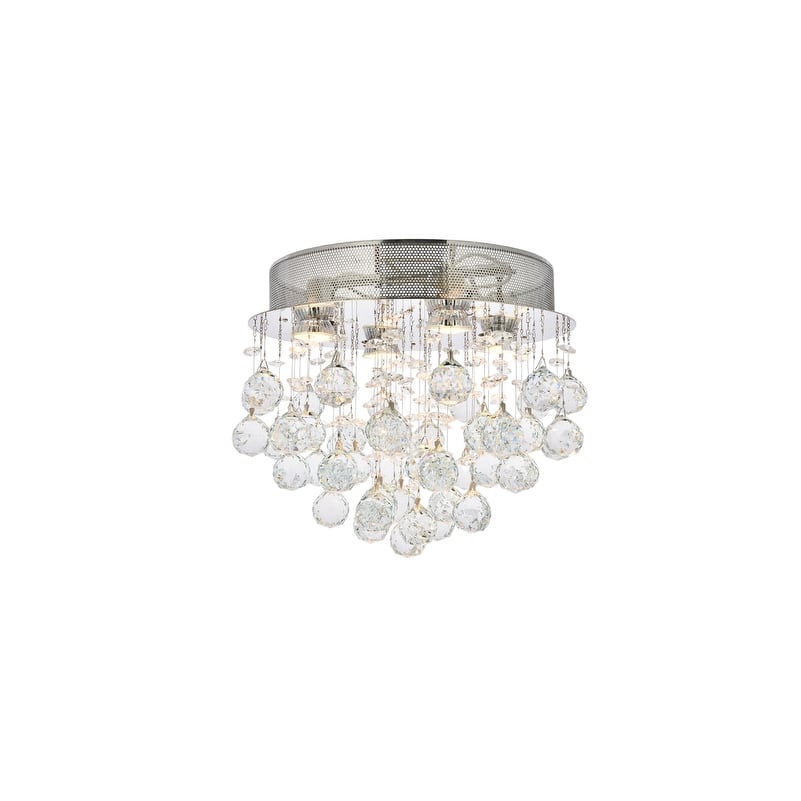 Fleur Illumination 4 light Chrome Flush Mount
