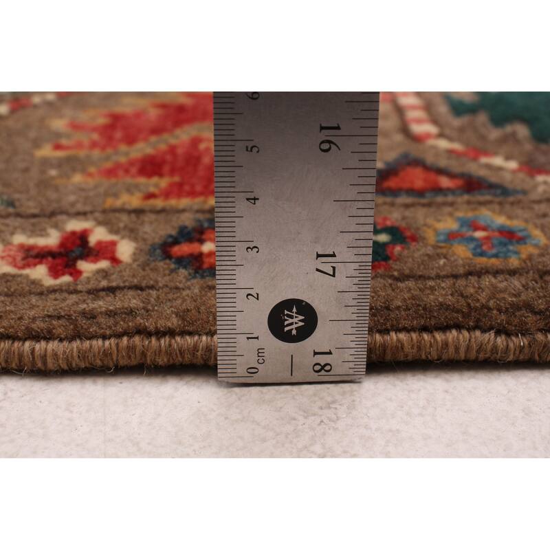 ECARPETGALLERY Hand-knotted Uzbek Ghazni Brown Wool Rug - 2'7 x 9'10