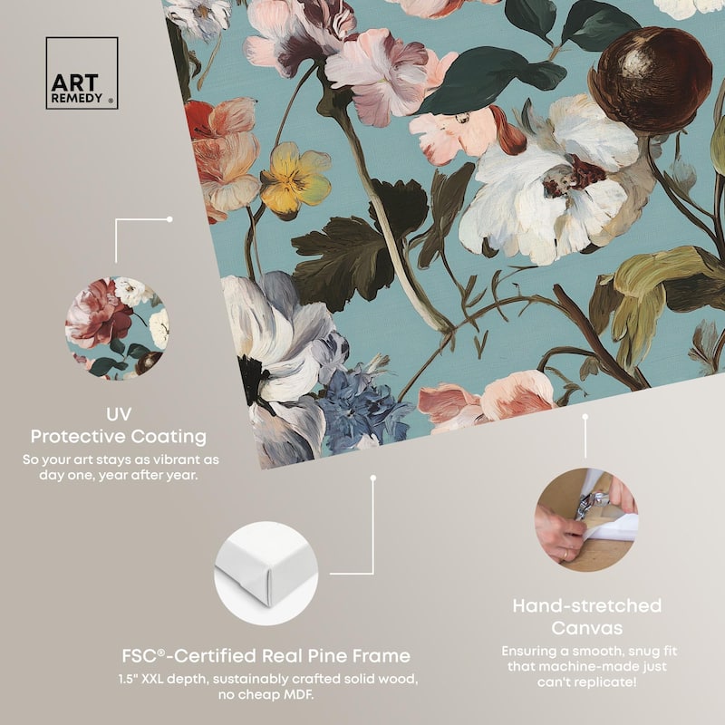 Floral Tapestry I Canvas by Art Remedy, Gallery Wrapped