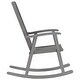 preview thumbnail 4 of 8, vidaXL Rocking Chair with Cushions Gray Solid Acacia Wood - 47.2" x 19.7" x 1.2"