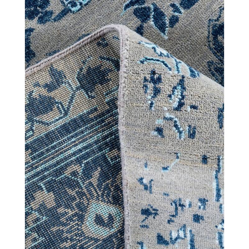 Ikat One-of-a-Kind Hand-Knotted Area Rug, Gray - 8' 2" x 10' 4"