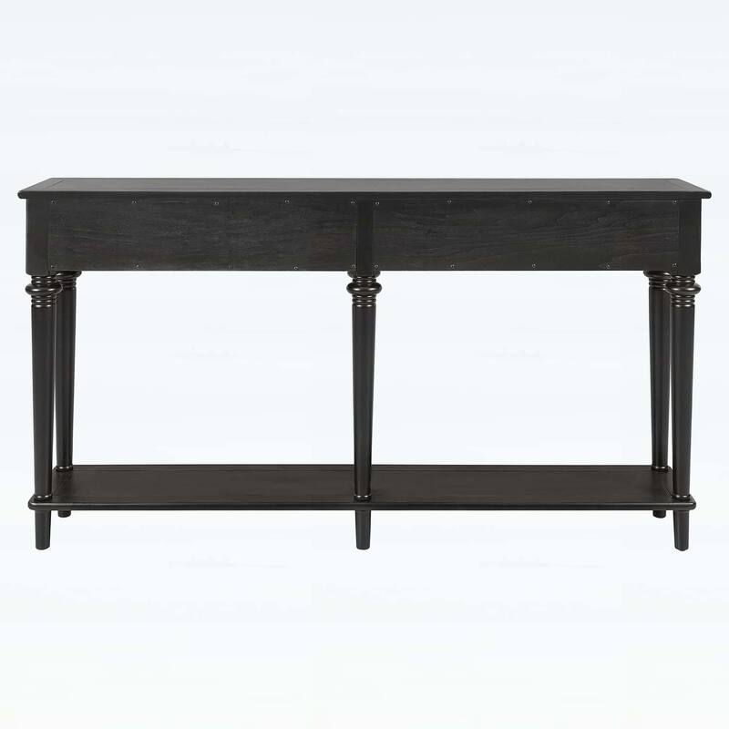 Retro Console Table with Open Shelf for Entryways,Living Rooms,and Hallways