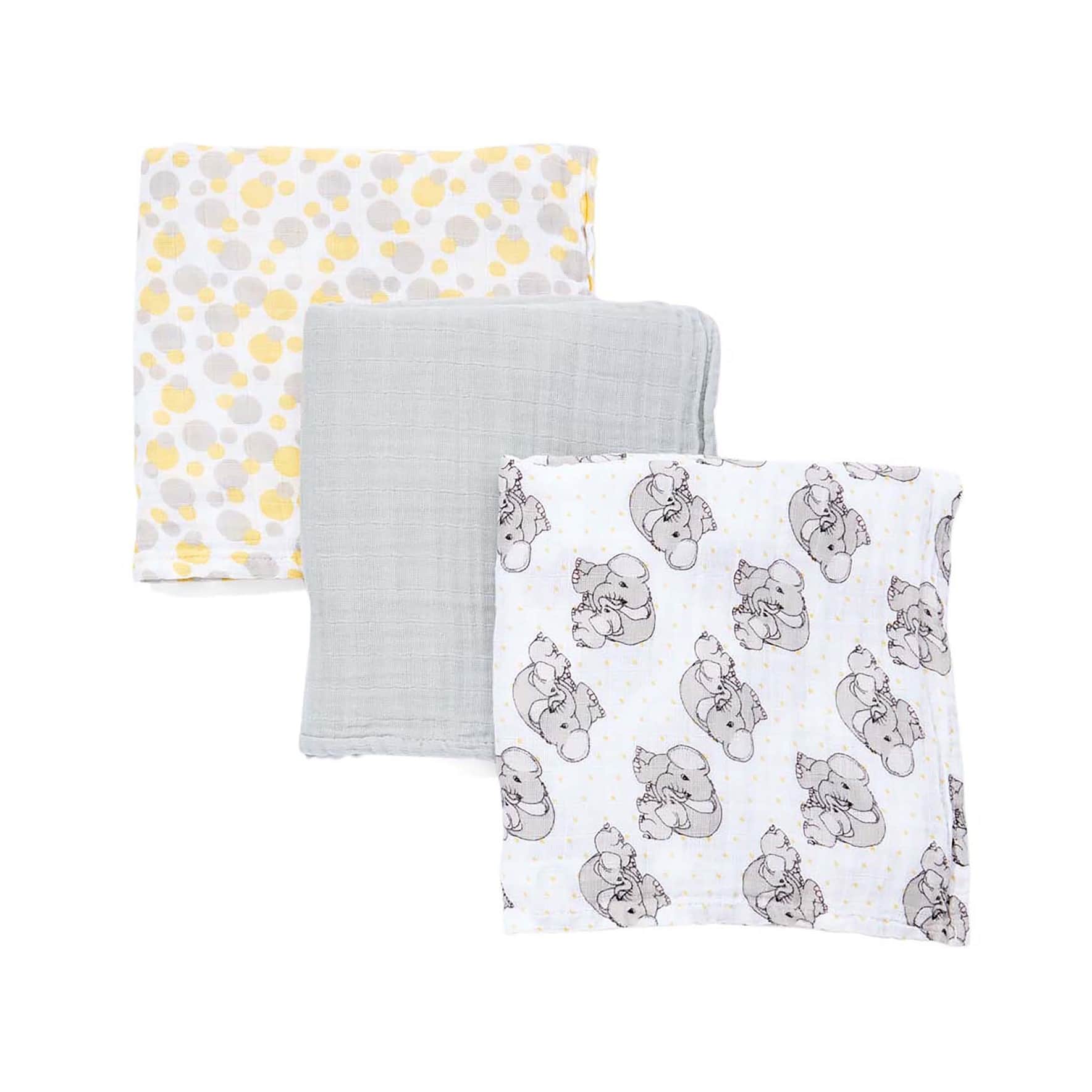 3 Coordinating Muslin Baby Swaddling Blankets N/A On Sale Bed