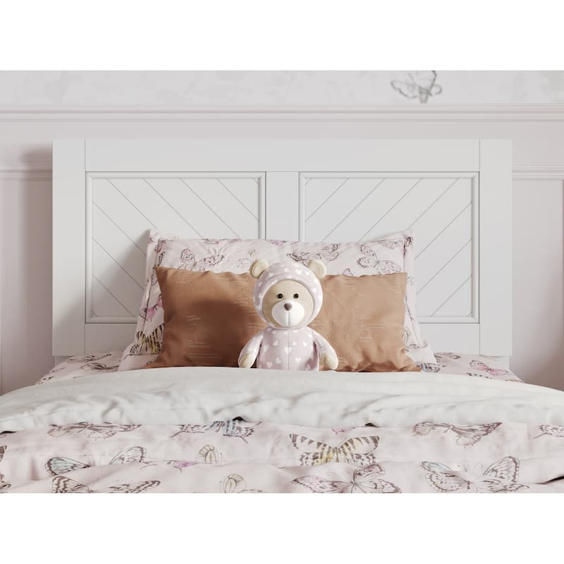 Clayton Platform Bed with Panel Footboard and Twin Trundle