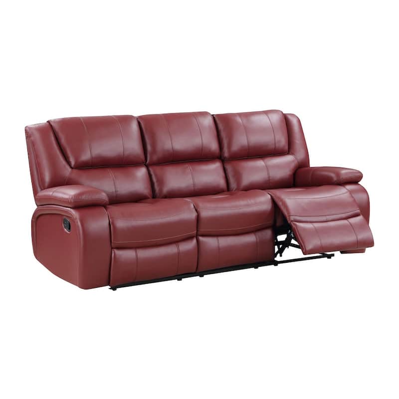 Elodie Upholstered Motion Reclining Sofa - Red