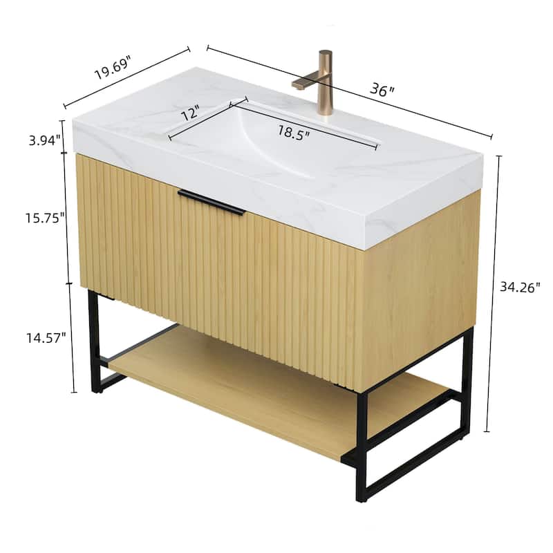 Freestanding Bathroom Vanity with Sink