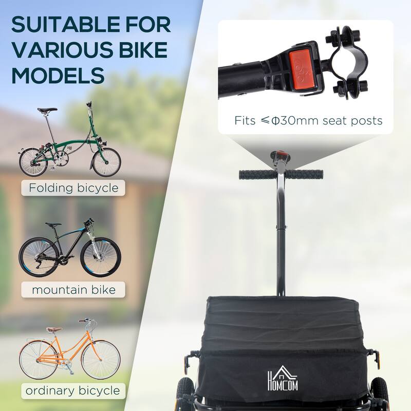 Heavy-Duty Bike Trailer for Hauling Gear, Groceries, and Supplies, 88 lbs Weight Capacity, Easy-to-Use Coupler - Steel