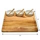 preview thumbnail 3 of 6, Picnic at Ascot Premium Acacia Charcuterie Board Set with Ceramic Bowls and acacia spoons - 13" x 13"