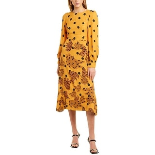 caramel polka dot dress