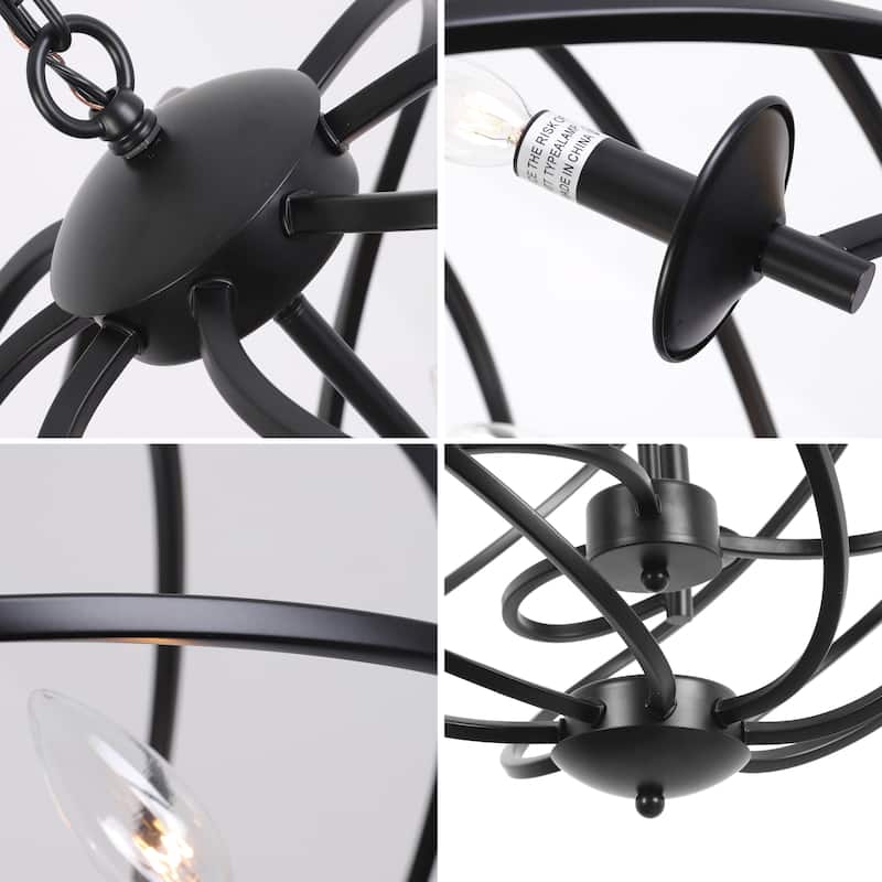 3-light Hanging Globe Pendant