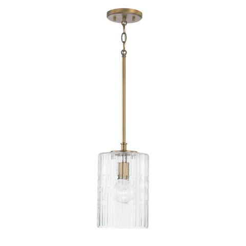 Emerson 7" 1-light Pendant w/ Embossed Seeded Glass