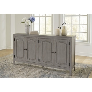 Signature Design by Ashley Charina Antique Gray Accent Cabinet - 68"W x 16"D x 36"H