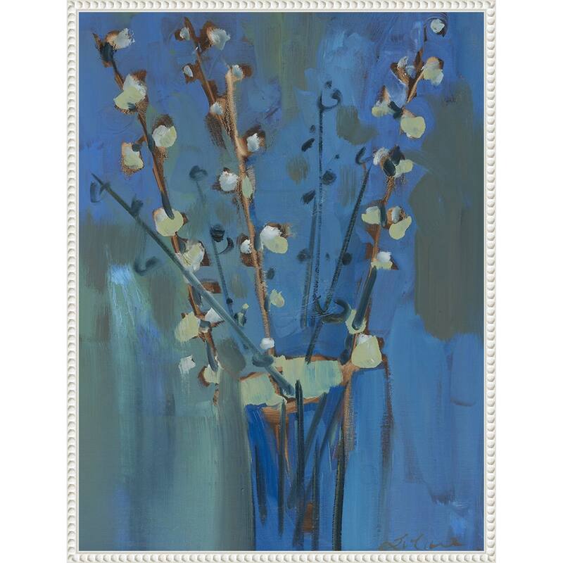 Winter Willow II by Erin McGee Ferrell (23 x 30 in.), Framed Canvas Wall Art Print - Sylvie Beaded White