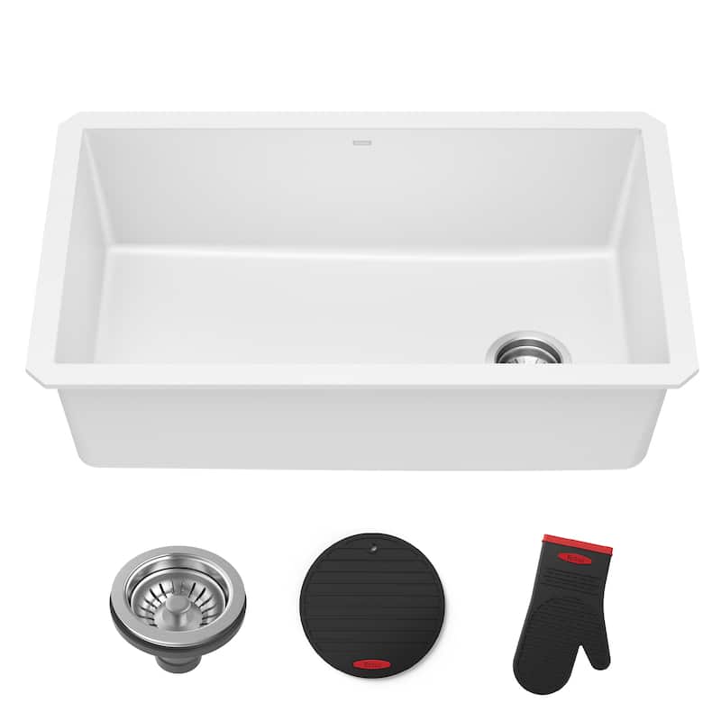 KRAUS Forteza Granite 32 inch 1-Bowl Undermount Kitchen Sink