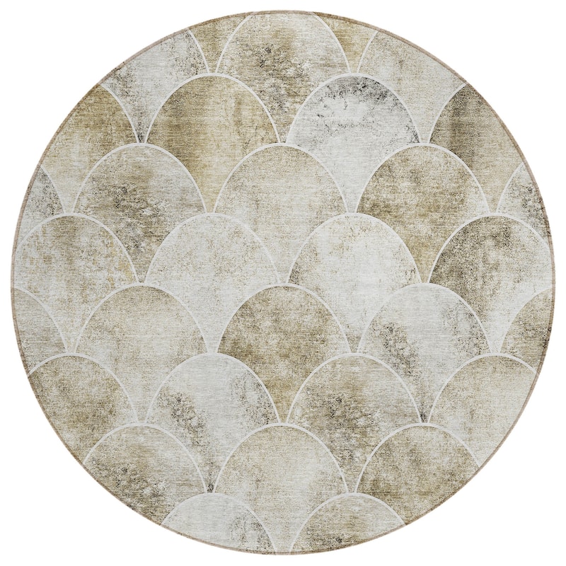 HomeRoots Abstract Transitional Rectangle Outdoor Rug