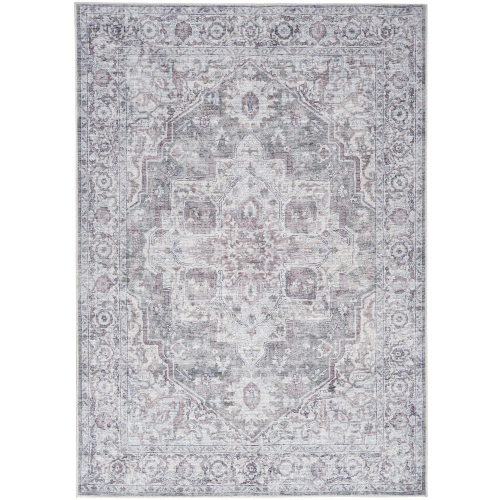 New Concept Washables Persian Boho Machine Washable Area Rug