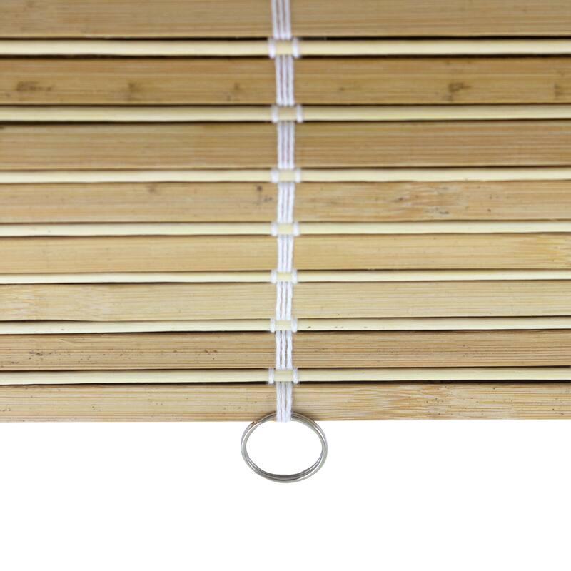 Burnt Bamboo Cordless Window Shade - Natural