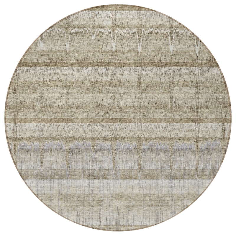 HomeRoots Striped Transitional Rectangle Outdoor Rug