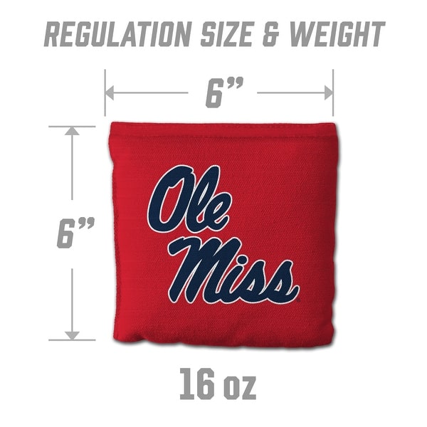 Mississippi Rebels NCAA Dual Sided Pro Stop & Slide Cornhole Bags