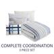 Anahita 100% Cotton Clipped Dot Stripe Jacquard 5-Piece Bedding Comforter Set