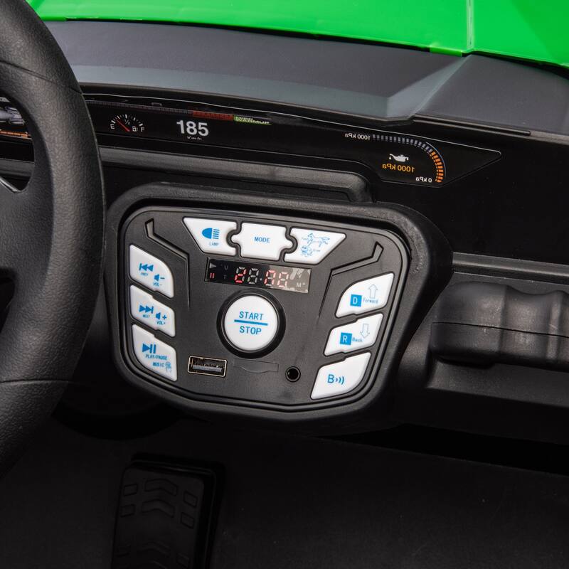24V Ride On UTV for Kids with Parental Remote, Bluetooth, and LED Lights, 4-Wheel Suspension