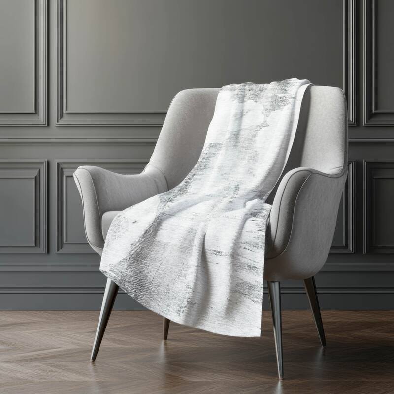 Premium Machine Washable Abstract Modern Sherpa Throw Blanket