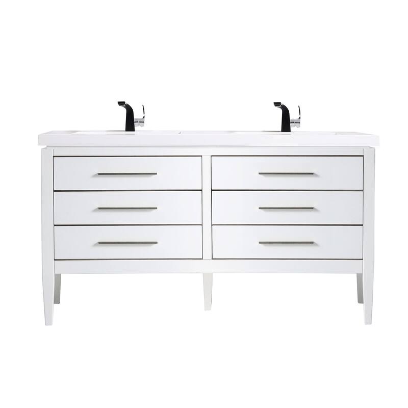 Ayer 60" Double Bathroom Vanity Set