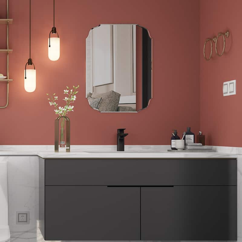 KOHROS Frameless Wall Mirror for Bathroom, Vanity