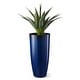 preview thumbnail 43 of 47, Glitzhome 30"H Set of 2 Oversized Gradient Cobalt Blue/Turquoise/Red Tall Plastic Planter