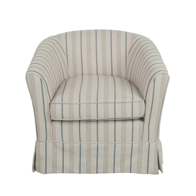 Beige Fabric Swivel Chair 28W x 28.75D x 27H Comfortable Rotating Seat