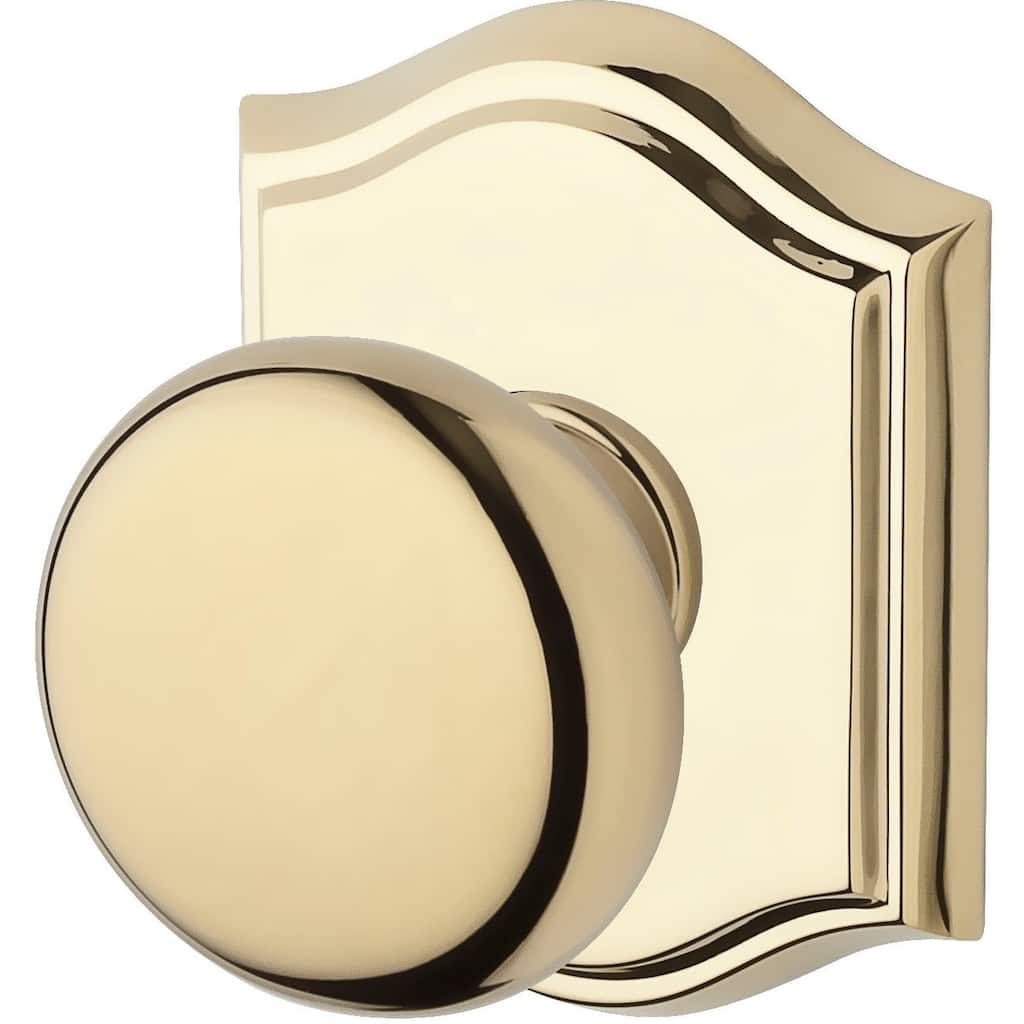 Baldwin Round Non-Turning Two-Sided Dummy Door Knob Set with Arch Rose