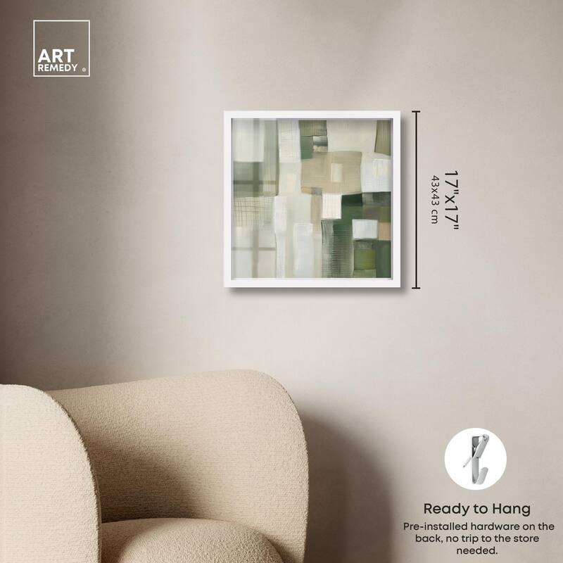 Pale Jade Green II Shadowbox by Art Remedy
