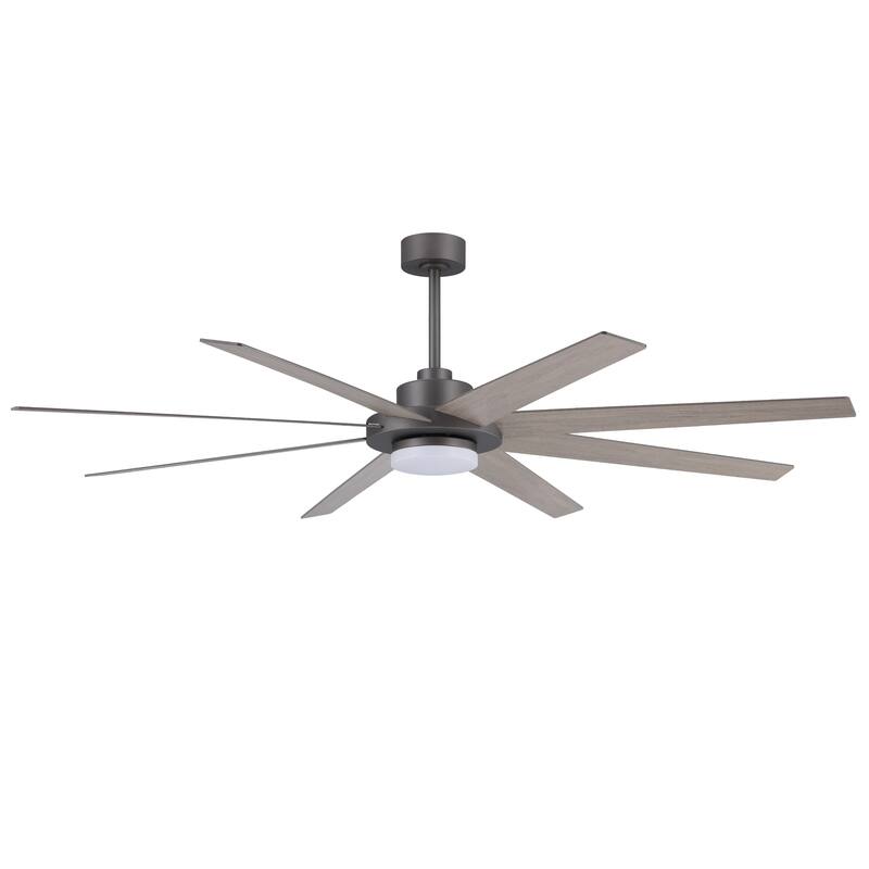 60 in. Indoor 8 Wood Blades Ceiling Fan with LED light and remote