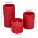 preview thumbnail 30 of 29, Resin Traditional Flameless Candle (Set of 3) - S/3 6"4"3"H