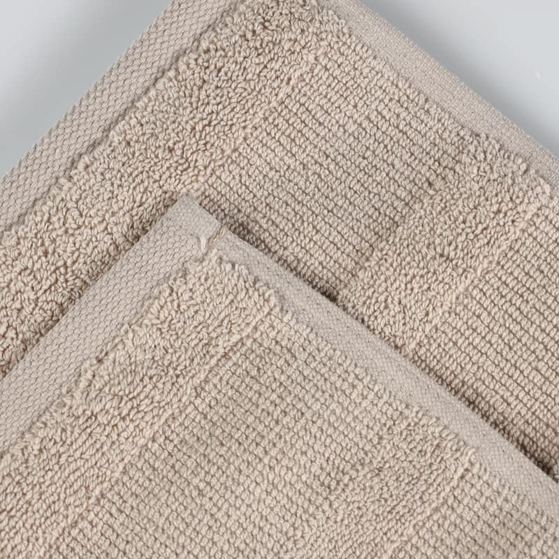 Superior Roma Cotton Ribbed Absorbent Face Towel Washcloth Set of 12