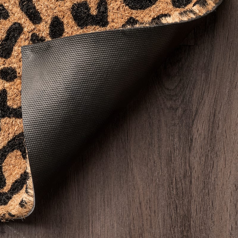 Nuloom Coir Leopard Print Doormat