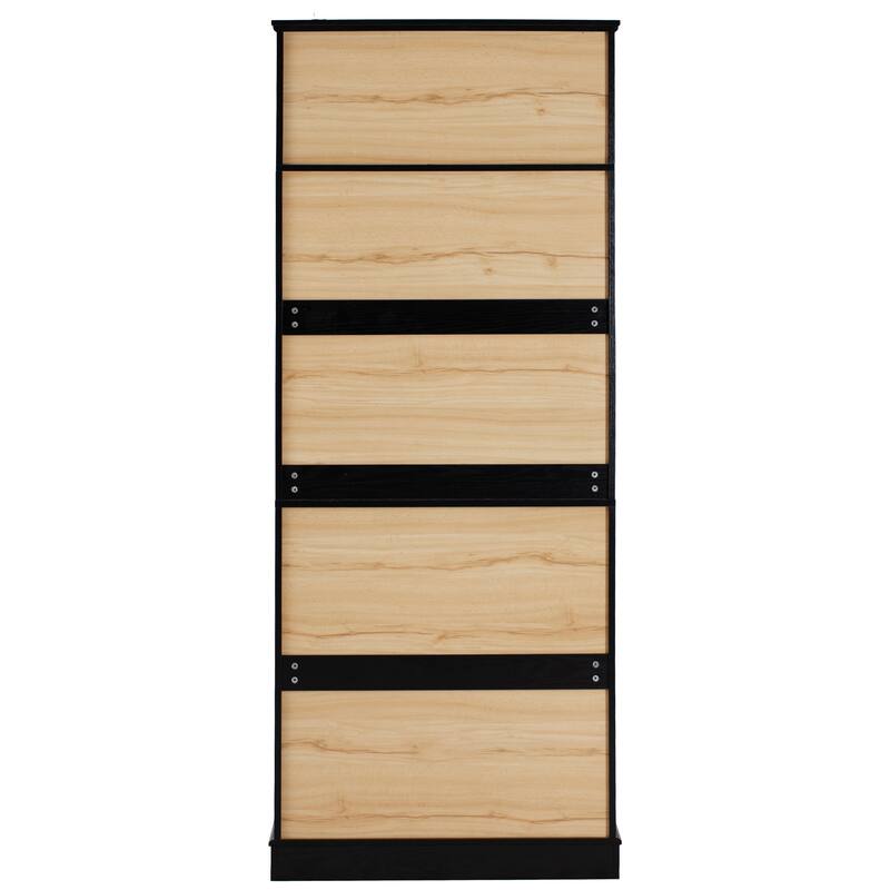 Roomfitters 78" Tall Farmhouse Kitchen Pantry Cabinet with 8 Door Shelves, Wine Rack & Hidden Drawer