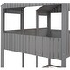 preview thumbnail 11 of 34, Full Over Full Bunk Bed with Roof, with Ladder,Window & Guardrail