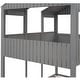 preview thumbnail 12 of 37, Full Over Full Bunk Bed with Roof & Windows, Wooden House Bunk Bed Frame with Safety Guardrails & Ladder for Kids, Teens, Adults