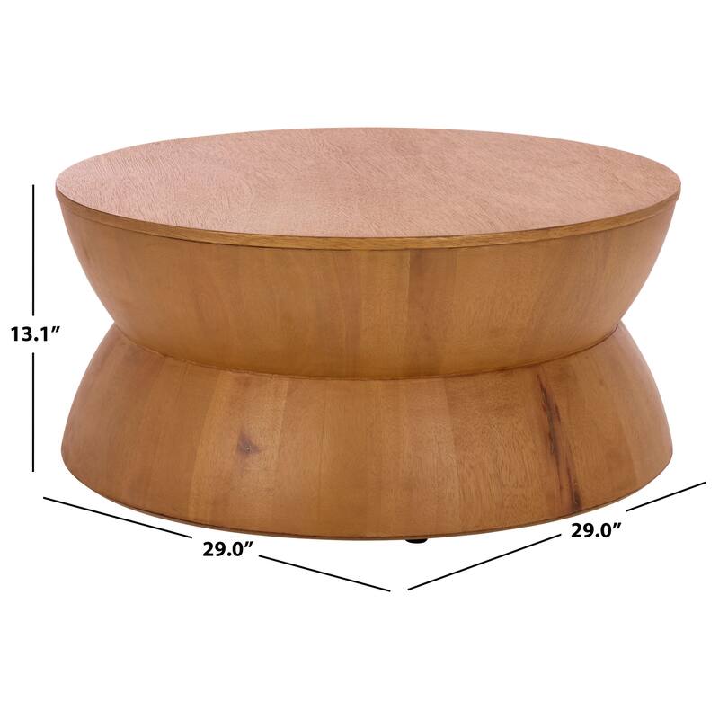 SAFAVIEH Mattye Modern Contemporary Round Coffee Table. - 30" W x 30" L x 14" H - 30"W x 30"D x 14"H