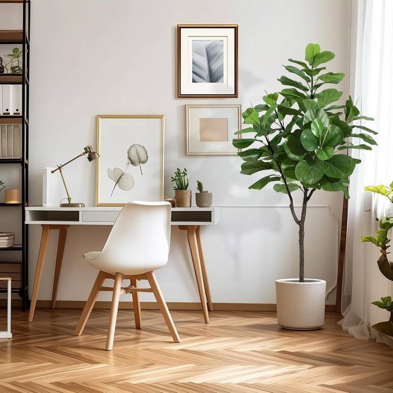 6FT Fiddle Leaf Fig Tree Artificial Tree for Home Office Decor - 6 ft