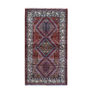 Shahbanu Rugs New Persian Malayer with Abrash Geometric Design Pure ...